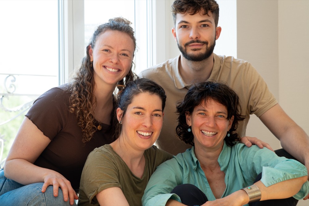 L'équipe de Osteo37; Yael Gottschalk, Dorothée Faessler, Moritz Jenni, Mylène Richard.
